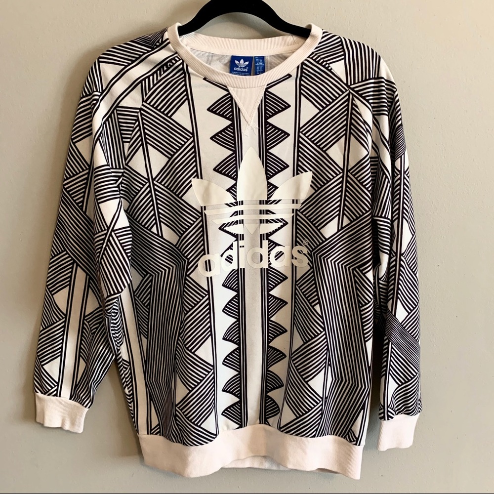 Adidas Classic Geometric Oversized Pullover
